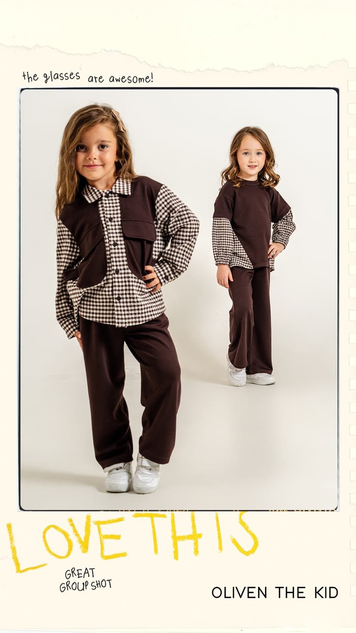 Olive'n The Kid Instagram gönderisi — kareli takım ikili poz